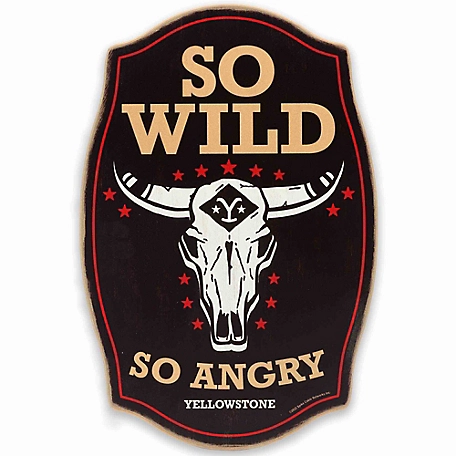 Open Road Brands Yellowstone So Wild So Angry Wood Wall Decor, 90213262