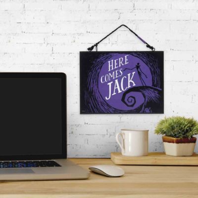 Image showing  The Nightmare Before Christmas Here Comes Jack/Oogie's Turn to Boogie Double-Sided Wall Decor, 8 in.