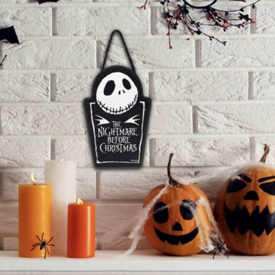 Image showing  The Nightmare Before Christmas Jack Skellington Hanging Wood Wall Decor, 4 in. x 6 in.