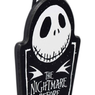 Image showing  The Nightmare Before Christmas Jack Skellington Hanging Wood Wall Decor, 4 in. x 6 in.