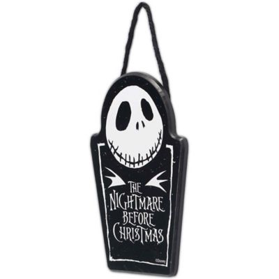 Image showing  The Nightmare Before Christmas Jack Skellington Hanging Wood Wall Decor, 4 in. x 6 in.