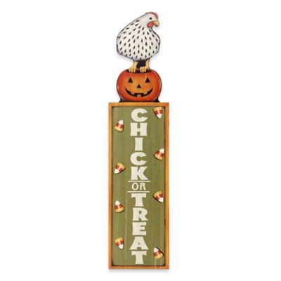 Open Road Brands Chick Or Treat Vertical Wood Wall Decor
