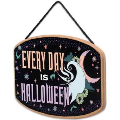 Image showing  The Nightmare Before Christmas Every Day Is Halloween Hanging Wood Wall Decor, 8.25 in. x 5.5 in.