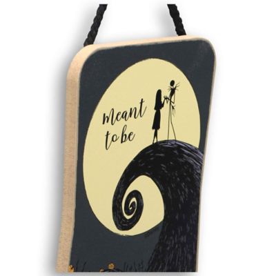 Image showing  The Nightmare Before Christmas Meant to Be Jack & Sally Hanging Wood Wall Decor