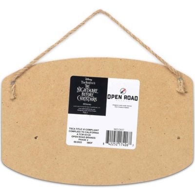 Image showing  The Nightmare Before Christmas Love You to Death Jack & Sally Hanging Wood Wall Decor