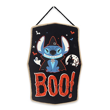 Open Road Brands Lilo & Stitch Boo Hanging Halloween Wood Wall Decor, 90213155