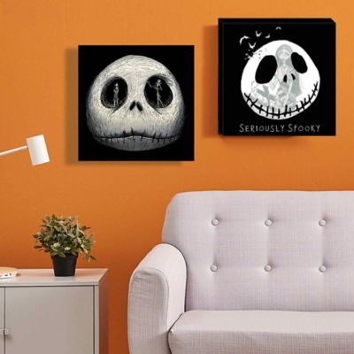Image showing  The Nightmare Before Christmas Skull Shadow Canvas Wall Decor, 12 in. x 12 in.