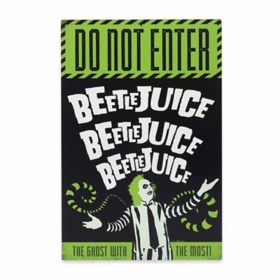 Open Road Brands Beetlejuice Do Not Enter Metal Sign