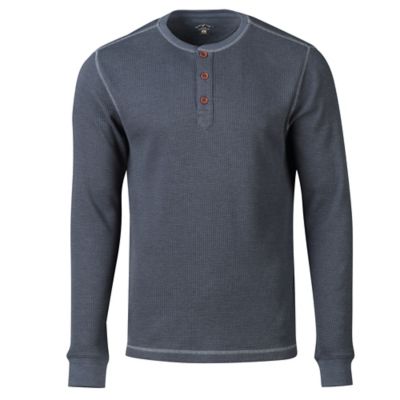 Blue Mountain Men's Long-Sleeve Henley Shirt