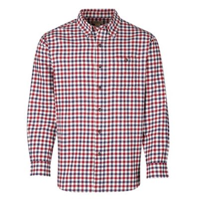 Blue Mountain Men's Plaid Flannel Long-Sleeve Button-Down Shirt