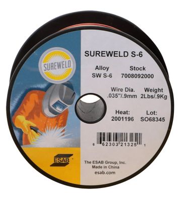 ESAB SUREWELD S-6 .035 in. MIG Welding Wire, 2 lb. Plastic Spool