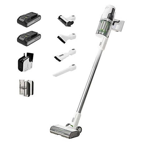 Greenworks 24V Rechargeable Cordless Stick Vac Cleaner, (4) Home & Pet Vacuum Attachments (2) 4 Ah Battery & Charger, 4707802