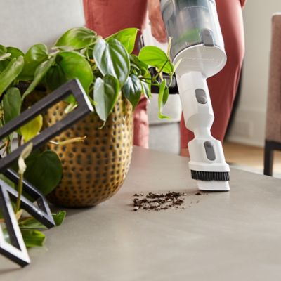 Image showing  16.7 oz. 24V Cordless Rechargeable Stick Vac Cleaner, (4) Home & Pet Vacuum Attachments (2) 4 Ah Battery & Charger