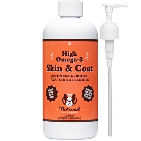 Natural Dog Company Liquid Skin and Coat Supplement for Dogs 16 oz. Dog Skin & Coat Supplements