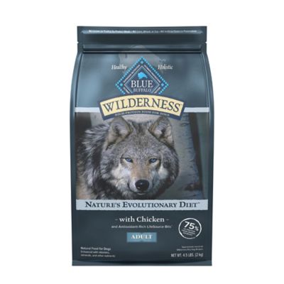 Blue Buffalo Wilderness High Protein Natural Adult Dry Dog Food plus Wholesome Grains, Chicken Dog loves it