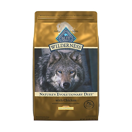 Blue Buffalo Wilderness High Protein Natural Adult Healthy Weight Chicken and Wholesome Grains Recipe Dry Dog Food, 28 lb. Bag