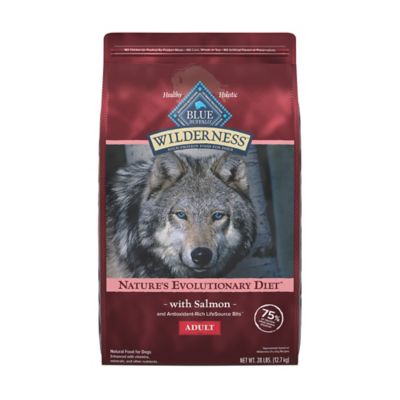 Blue Buffalo Wilderness High Protein Natural Adult Dry Dog Food plus Wholesome Grains, Salmon 28 lb. bag