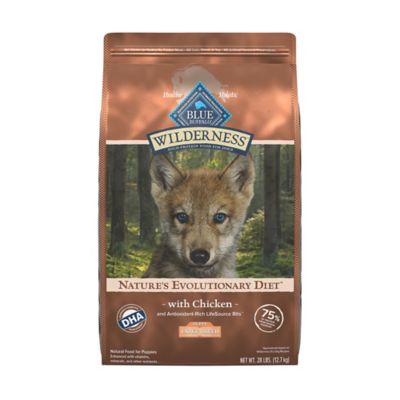 Blue Buffalo Wilderness High Protein Natural Large Breed Puppy Chicken and Wholesome Grains Recipe Dry Dog Food, 28 lb. Bag