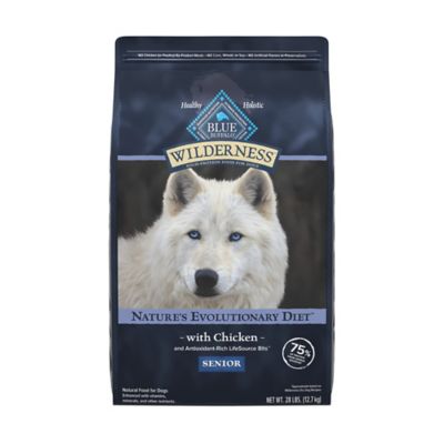 Blue Buffalo Wilderness High Protein Natural Senior Dry Dog Food plus Wholesome Grains, Chicken 28 lb. bag