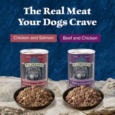 Image showing  Adult Chicken and Salmon and Beef and Chicken Wet Dog Food Variety pk., 12.5 oz., 6 pk.