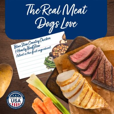 Image showing  Blues Stew Adult Hearty Beef and Country Chicken Dinner Variety Pack Wet Dog Food, 12.5 oz., 6 pk.