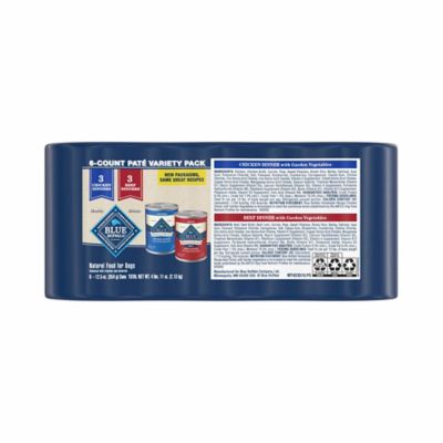 Image showing  Homestyle Recipe Adult Chicken and Beef Dinner Pate Variety Pack Wet Dog Food, 12.5 oz., 6 pk.