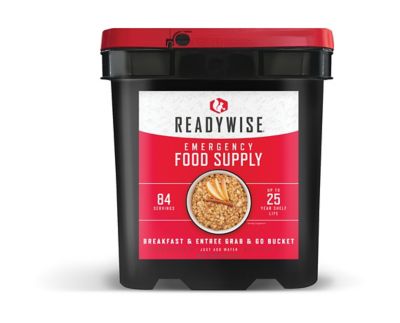 ReadyWise 84 Serving Breakfast and Entree Grab and Go Food Kit, RW01-184