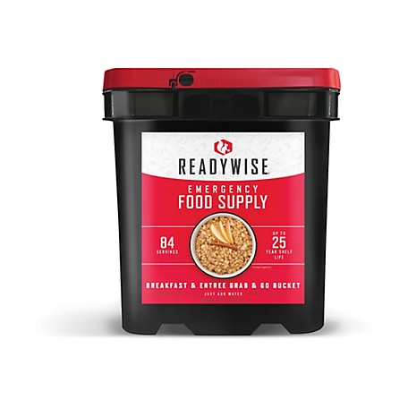 ReadyWise 84 Serving Breakfast and Entree Grab and Go Food Kit, RW01-184