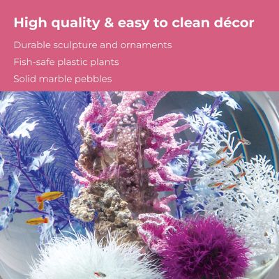 Image showing  30L Pink Ocean Aquarium Decor Set