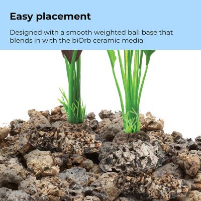 Image showing  Medium Green and Purple Silk Aquarium Plant Set