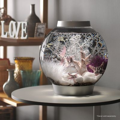 Image showing  Classic 15 Round Aquarium with Standard Light, 4 gal., Silver