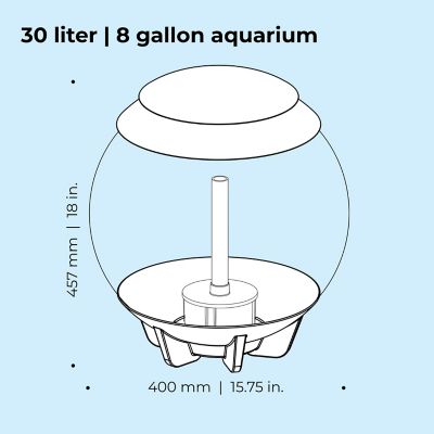 Image showing  Halo 30 Round Aquarium with MCR Light, 8 gal., White