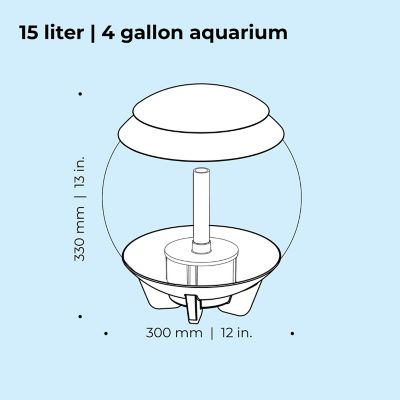 Image showing  Halo 15 Round Aquarium with Multicolor Light, 4 gal., White