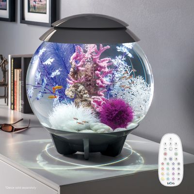 Image showing  Halo 30 Round Aquarium with Multicolor Light, 8 gal., Grey