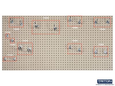 Image showing  48 in. x 24 in. High Density Fiberboard Pegboards, TPB-2N