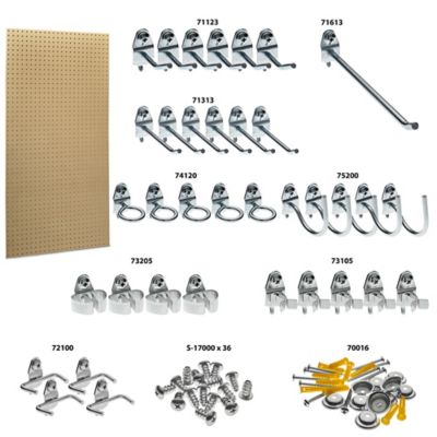 Image showing  High Density Fiberboard Pegboard/36 Pegboard Hooks, TPB-36NH-KIT, TPB-36NH-Kit