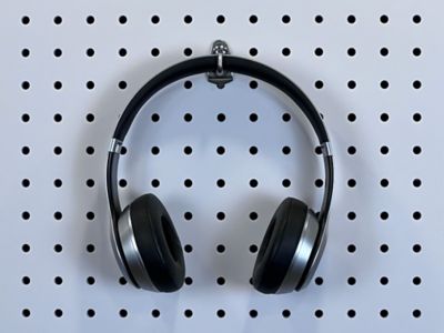 Image showing  1-1/8 in. Single Rod 90 Degree Bend Stainless Steel Pegboard Hook for 1/8 in. and 1/4 in. Pegboard, 3 Pack