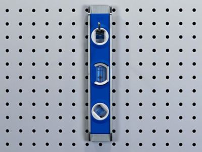 Image showing  1 in. Single Rod 30 Degree Bend Stainless Steel Pegboard Hook for 1/8 in. and 1/4 in. Pegboard, 3 Pack