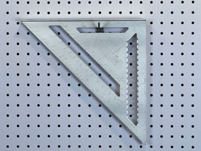 Image showing  1 in. Single Rod 30 Degree Bend Stainless Steel Pegboard Hook for 1/8 in. and 1/4 in. Pegboard, 3 Pack