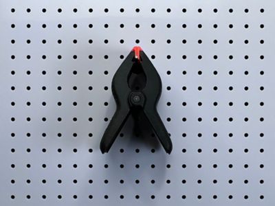 Image showing  4 in. Single Rod 30 Degree Bend Stainless Steel Pegboard Hook for 1/8 in. and 1/4 in. Pegboard, 3 Pack