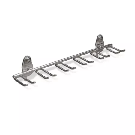 Triton Products 8-1/8 in Width Stainless Steel Multi-Pin Tool Holder for 1/8 in and 1/4 in Pegboard 1 Pack Pegboard Accessories