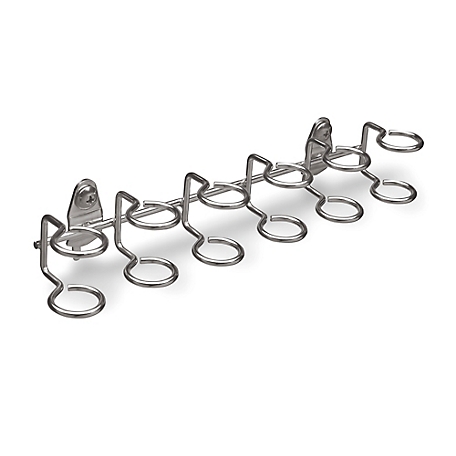 Triton Products 9 in. W Stainless Steel Multi-Ring Tool Holder for 1/8 in. and 1/4 in. Pegboard, 1 Pack