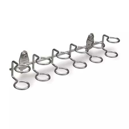 Triton Products 9 in Wide Stainless Steel Multi-Ring Tool Holder for 1/8 in and 1/4 in Pegboard 1 Pack Pegboard Accessories