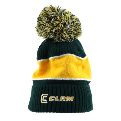 CLAM Green/Gold Pom Hat