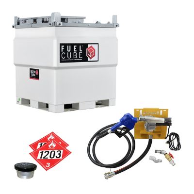 Western Global 243 gal. Steel FuelCube Tank Kit for Gasoline, FCP250 Tank, 115V/12 GPM Pump Kit, Gauge & Emergency Venting Kit