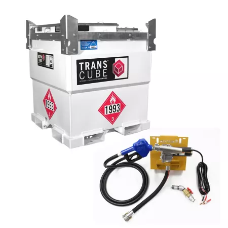 Western Global 251 gal TransCube Steel Tank Kit for Diesel Includes 10TCG Tank 12V/15 GPM Pump Kit and Gauge Fuel Transfer Tanks