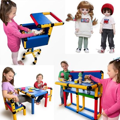Funphix Little Family Doll Set 279 pc. Building Toy with 2 Dolls