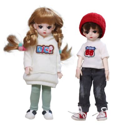 Funphix 11.8 in. Mini Me Twin Dolls Playset