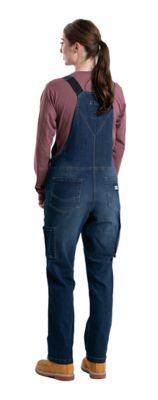 Image showing  Women's Vintage Washed Flex Denim Bib Overalls
