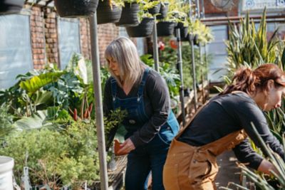 Image showing 7 th Berne Women's Vintage Washed Flex Denim Bib Overalls